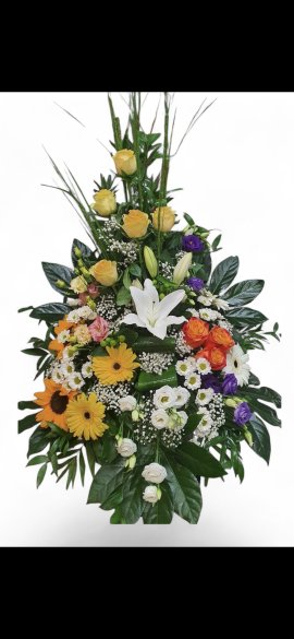 Trauerherz aus weißen Rosen